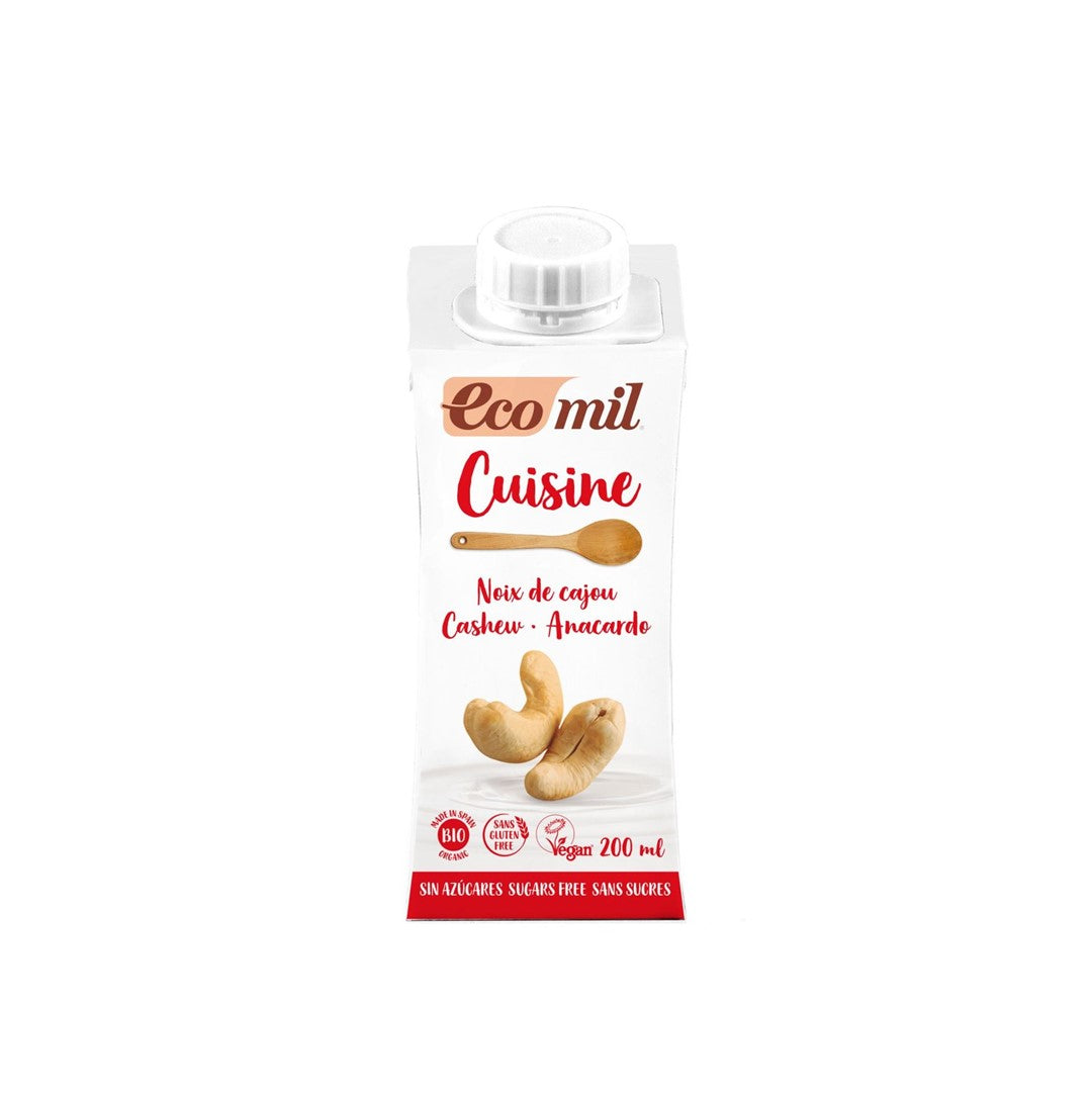 Cashew nut cooking cream without sugar ORGANIC 200 ml ECOMIL