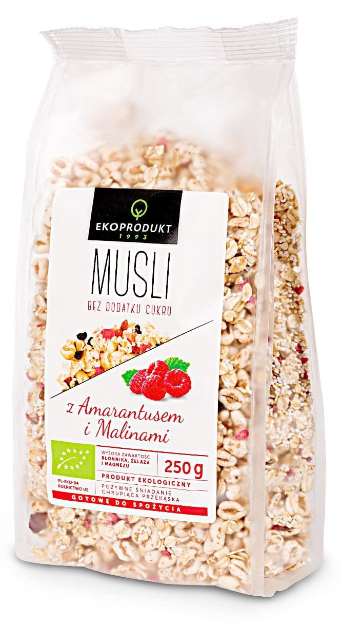 Müsli mit Amaranth und Himbeeren BIO 250 g - EKOPRODUKT