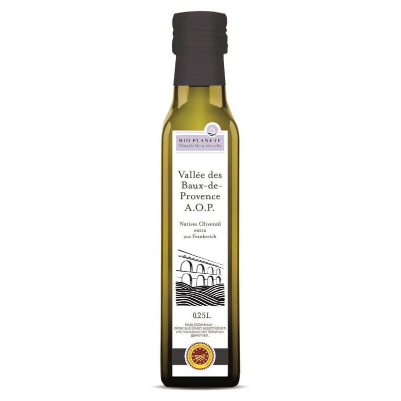 Natives Olivenöl extra aus dem Vallee des Baux Valley - de - Provence aop BIO 250 ml - BIO PLANETE