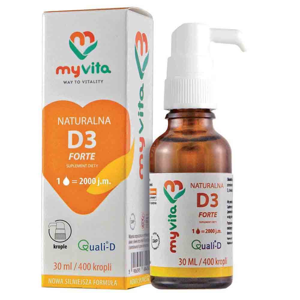 Natürliches Vitamin D3 D - 3 2000iu 400 Tropfen 30ml MYVITA