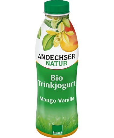 Trinkjoghurt Mango - Vanille 01% Fett BIO 500gr