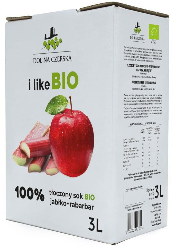 Apfel- und Rhabarbersaft BIO 3 L - CZERSKA-TAL