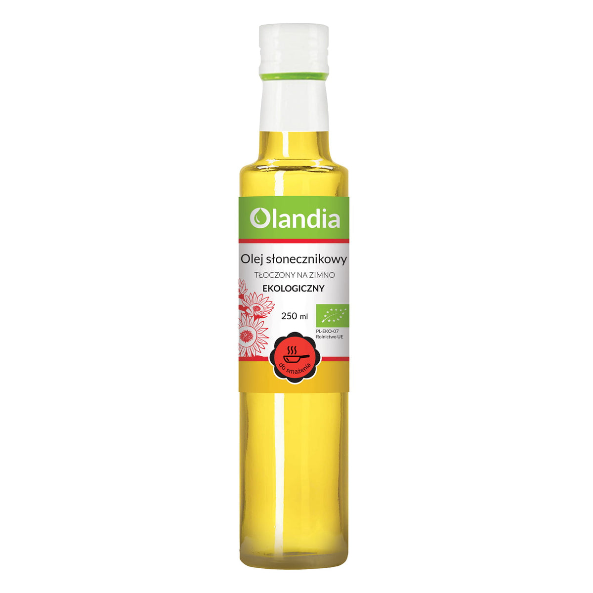 Kaltgepresstes Sonnenblumenöl zum Braten BIO 250 ml - OLANDIA