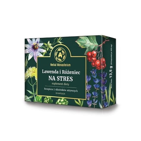 Lavendel und Rosenkranz gegen Stress 30 Kapseln HERBAL MONASTERIUM