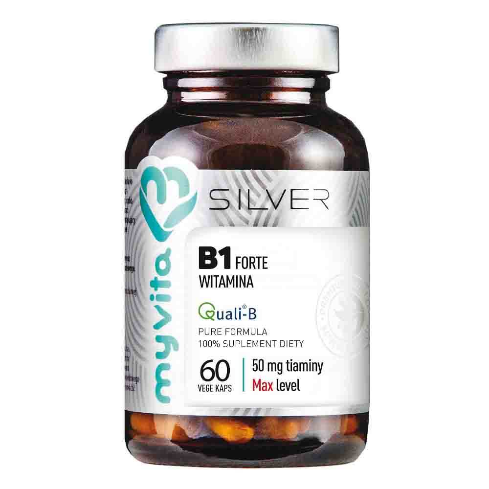 Vitamin B1 Thiamin 50 mg 60 pflanzliche Kapseln 34 g MYVITA SILVER PURE