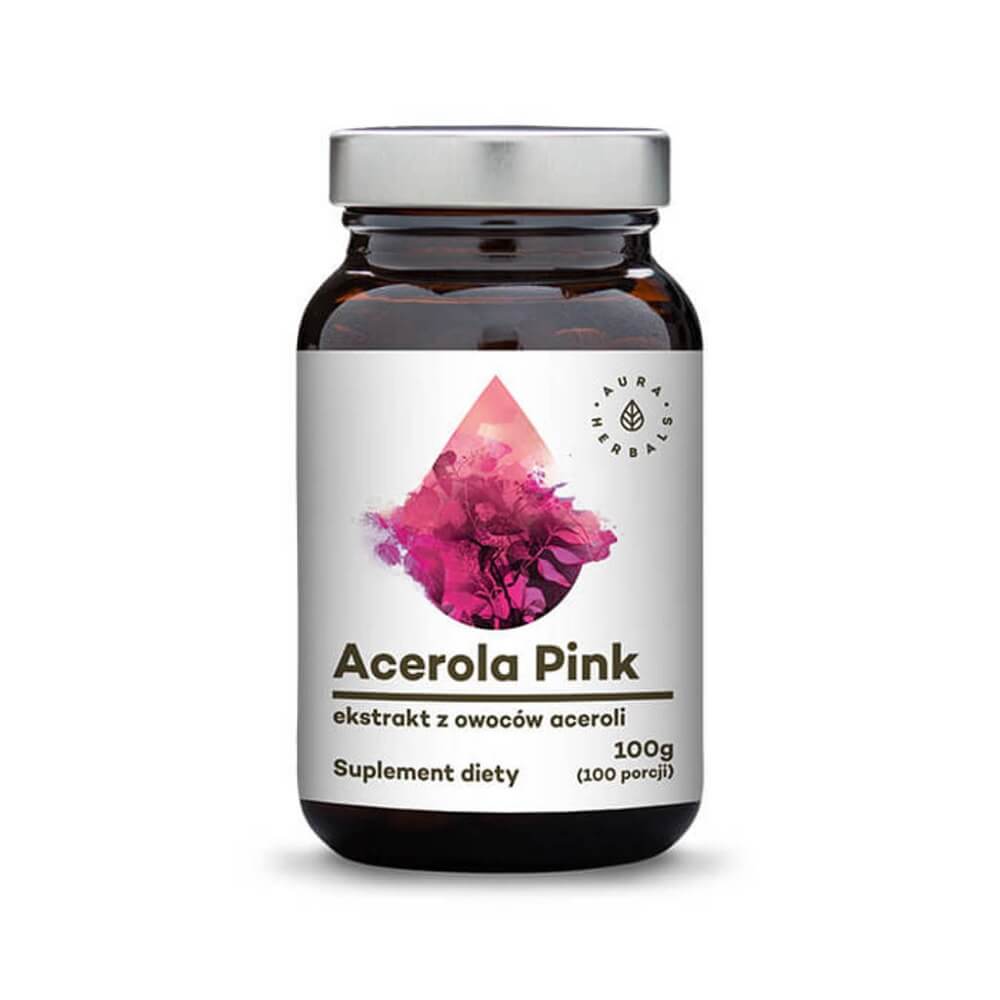 Acerola Pink Acerola Fruchtextrakt Pulver 100g AURA HERBALS