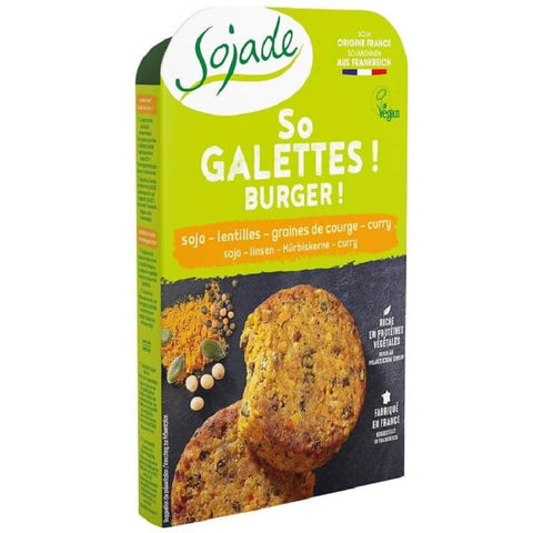 Burger mit Sojalinsen, Kürbiskernen und Curry BIO 180 g - SOJADE