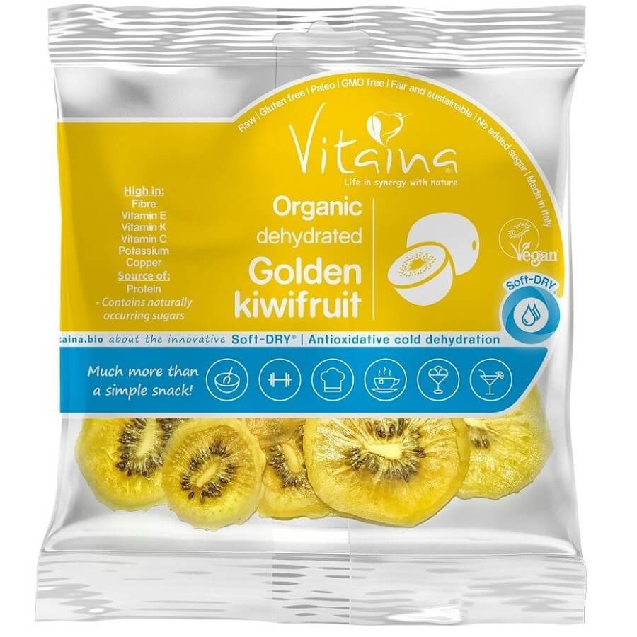 Gelbe getrocknete Kiwi roh glutenfrei BIO 28 g - VITAINA