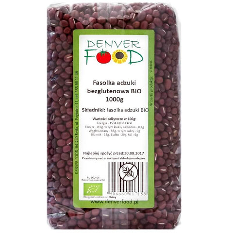 Glutenfreie Adzukibohnen BIO 1000g DENVER FOOD