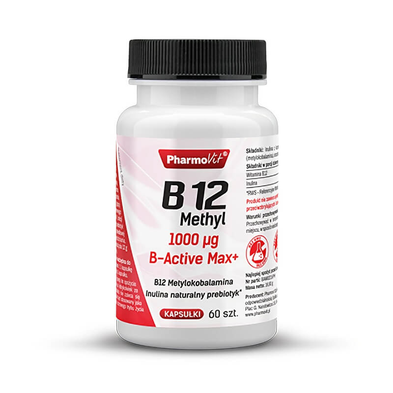 Vitamin B12 Methyl 1000µg b - active max + Methylcobalamin 60 PHARMOVIT Kapseln