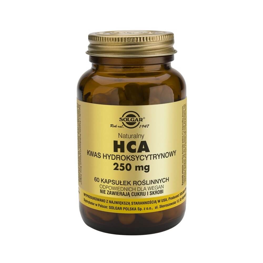 Hca natürliche Hydroxyzitronensäure 100 % Garcinia Cambogia 250 mg 60 Kapseln SOLGAR