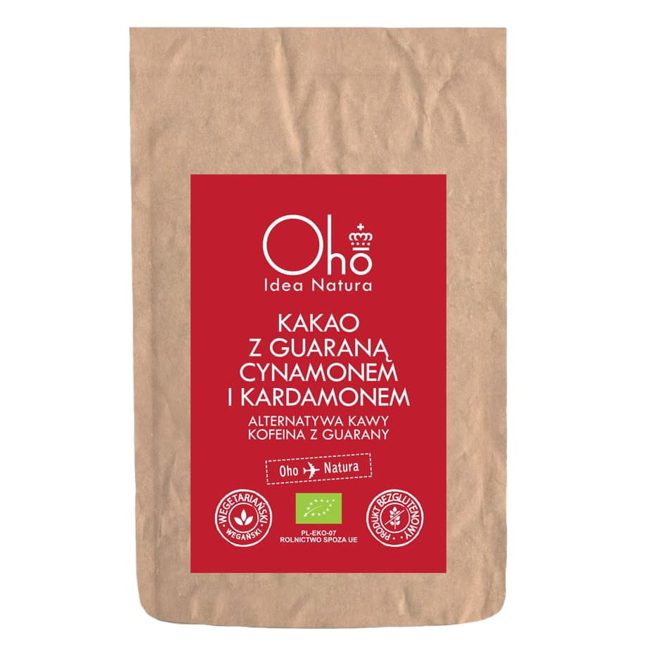 Kakao mit Guarana, Zimt und Kardamom glutenfrei BIO 100 g - OHO BAMBOO