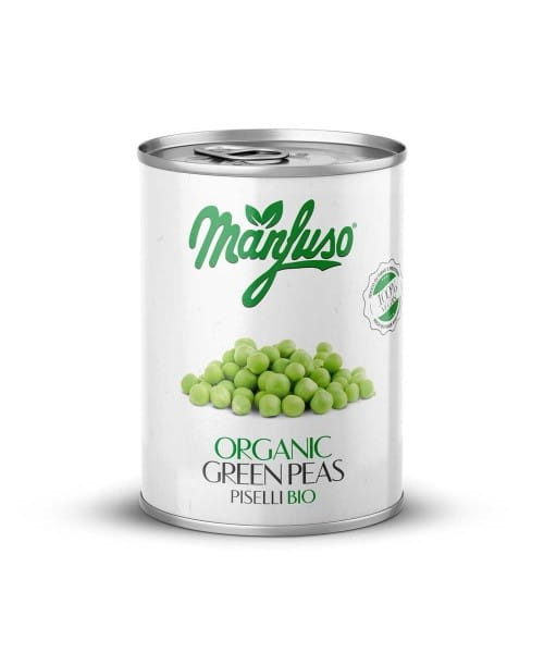 Grüne Erbsen in BIO-Salzlake 400 g MANFUSO