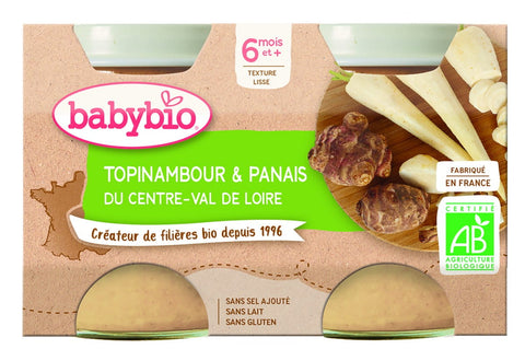 Topinambur-Pastinaken-Püree ab 6 Monaten glutenfrei BIO 2x130 g BABYBIO