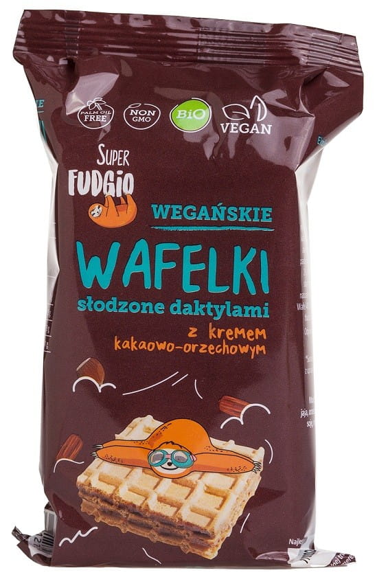 Waffeln mit Kakao-Nusscreme gesüßt mit Datteln BIO (4 x 30 g) 120 g - ME GUSTO (SUPER FUDGIO)