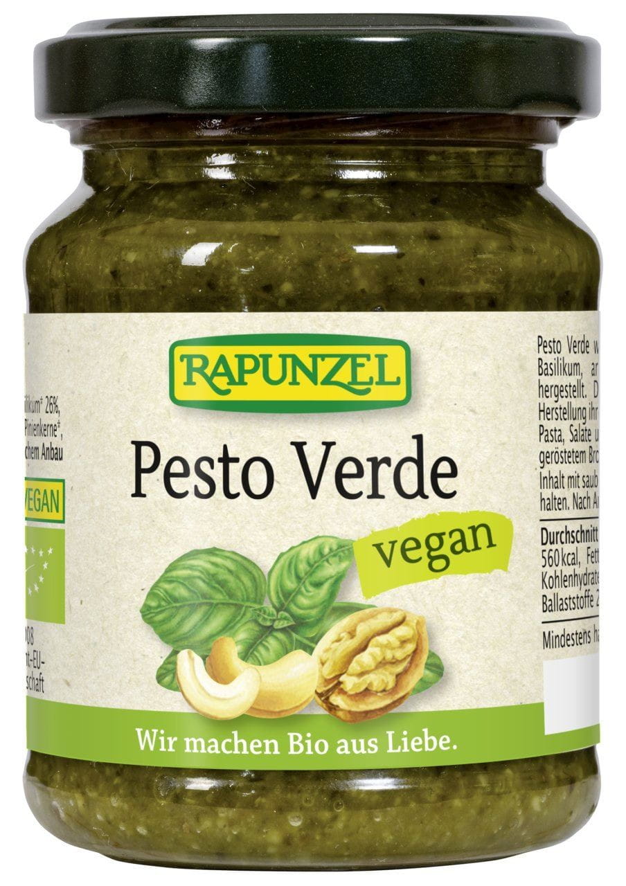 Pesto verde (mit Basilikum, Walnüssen und Cashewnüssen) BIO 120 g - RAPUNZEL