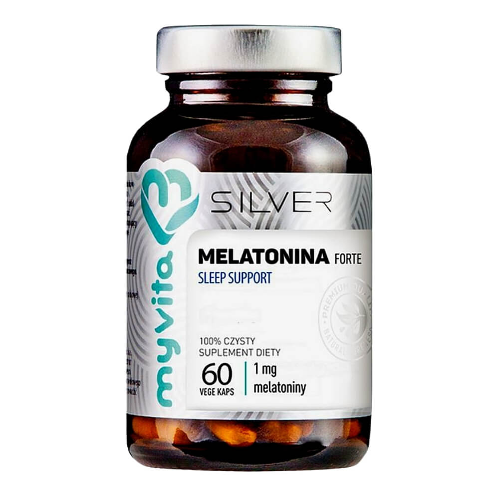 Melatonin FORTE Schlafunterstützung 1 MG 60 Kapseln MYVITA SILVER