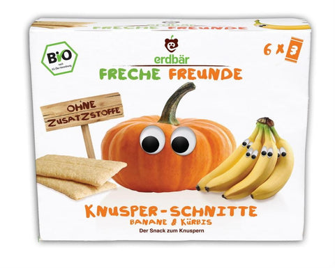 Mehrkornwaffeln für Kinder mit Banane und Kürbis 84g EKO ERDBAR