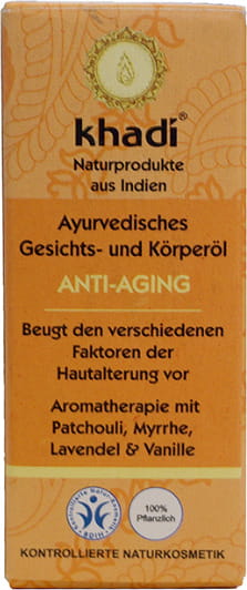 Ayurvedisches Öl für Gesicht und Körper Anti-Falten 10ml KHADI