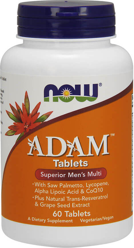 Adam Men's Multi-Komplex aus Vitaminen und Mineralstoffen für Männer 60 NOW FOODS Tabletten