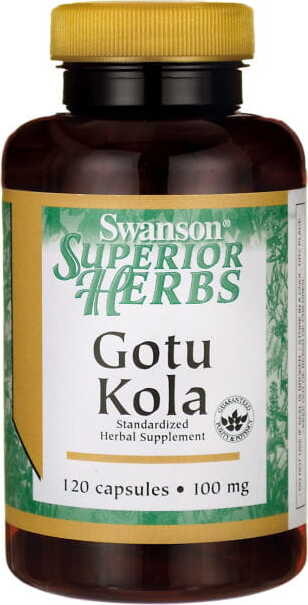 Asiatischer Wassernabel standardisiert Gotu Kola standardisiert 100mg 120 Kapseln SWANSON