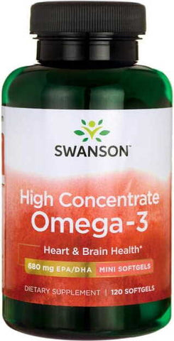 Hochkonzentriertes OMEGA - 3 meg - 3 120 SWANSON-Kapseln