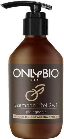 2in1 Pflege Shampoo und Gel für Männer 250 ml - NUR BIO