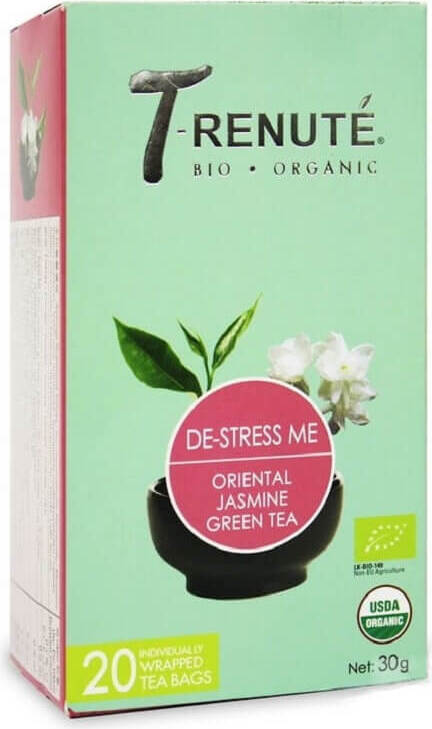 Grüner Tee mit Jasmin de - stress me BIO 30 g (15 g x 20 Stück) - T'RENUTE