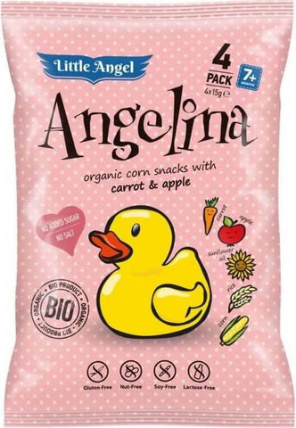 Maischips Angelina Karotte und Apfel ab 7 Monate glutenfrei BIO 4x15g LITTLE ANGEL