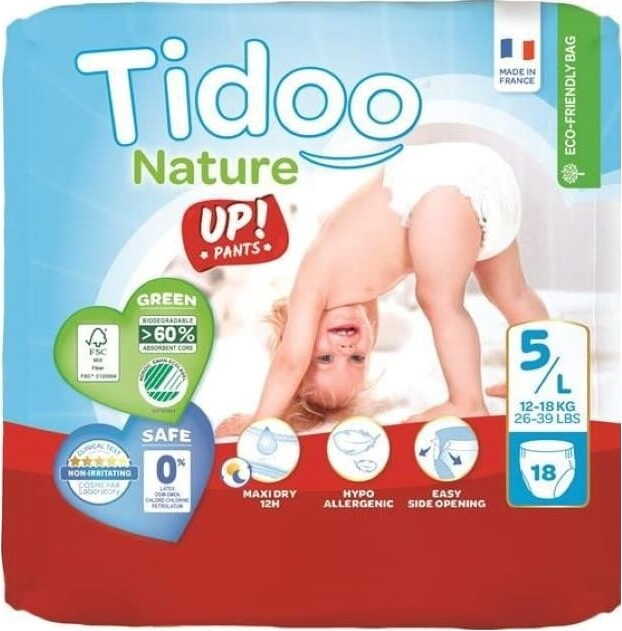 Windelhosen Größe L 12 - 18 kg (18 Stück) - TIDOO