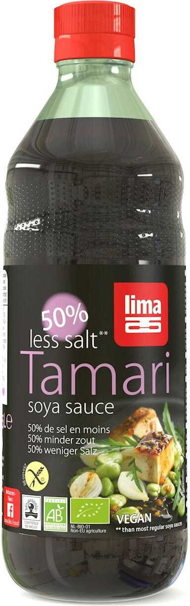 Tamari Sojasauce 50% weniger Salz glutenfrei BIO 500 ml - LIMA