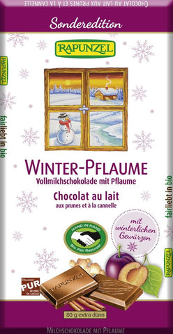 Wintermilchschokolade mit Pflaumen BIO 80 g - RAPUNZEL