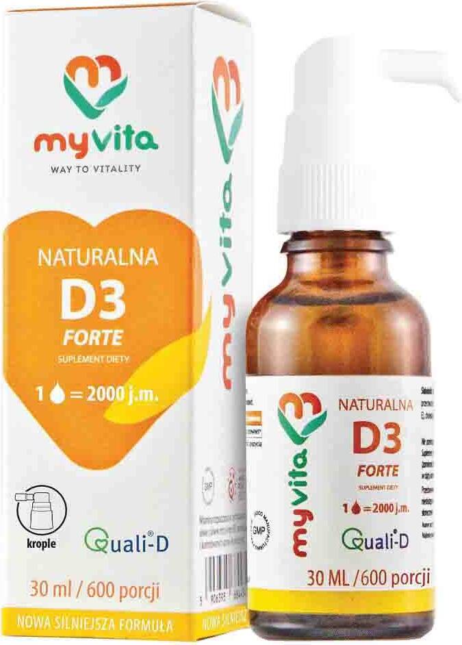Natürliches Vitamin D3 D - 3 2000iu 600 Tropfen 30ml MYVITA