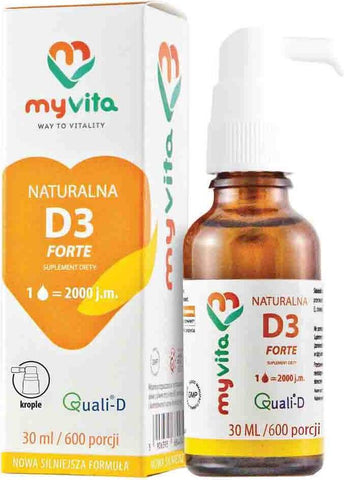 Natürliches Vitamin D3 D - 3 2000iu 600 Tropfen 30ml MYVITA