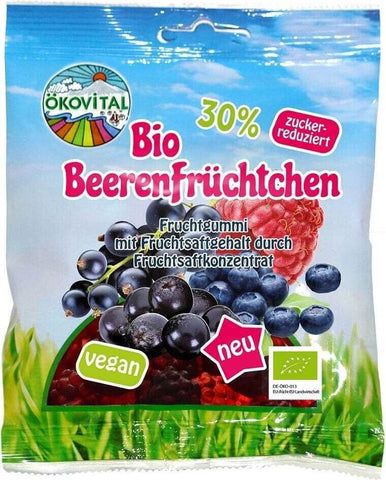 Fruchtgummis ohne Gelatine glutenfrei BIO 80 g - OKOVITAL