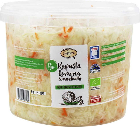 Sauerkraut mit Karotten BIO 28 kg (Eimer) - SĄTYRZ