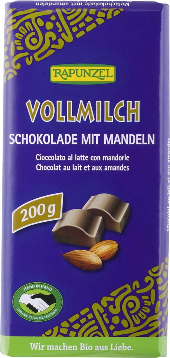 Milchschokolade mit Mandeln BIO 200 g - RAPUNZEL