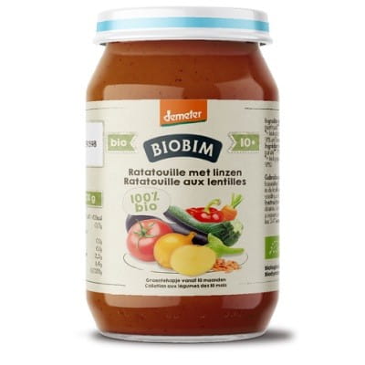 10 Monate Gemüsepüree-Ratatouille ohne Zuckerzusatz demeter BIO 250 g - BIOBIM