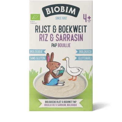 4 mc Buchweizen- und Reisbrei mit Vitamin B1 glutenfrei BIO 200 g - BIOBIM