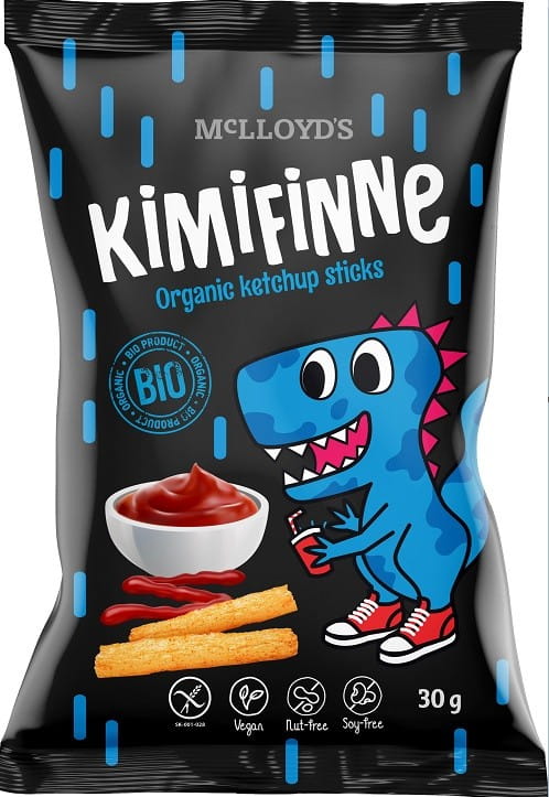 Maischips mit Ketchup-Geschmack glutenfrei BIO 30 g KIMIFINNE