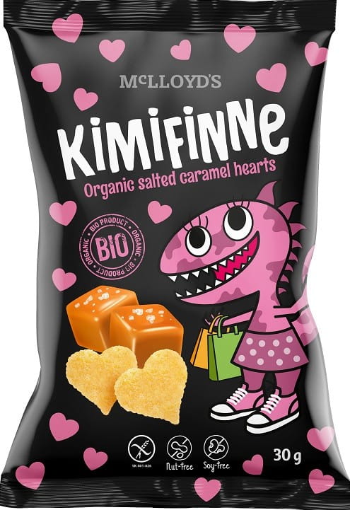 Maischips mit salzigem Karamellgeschmack glutenfrei BIO 30 g KIMIFINNE