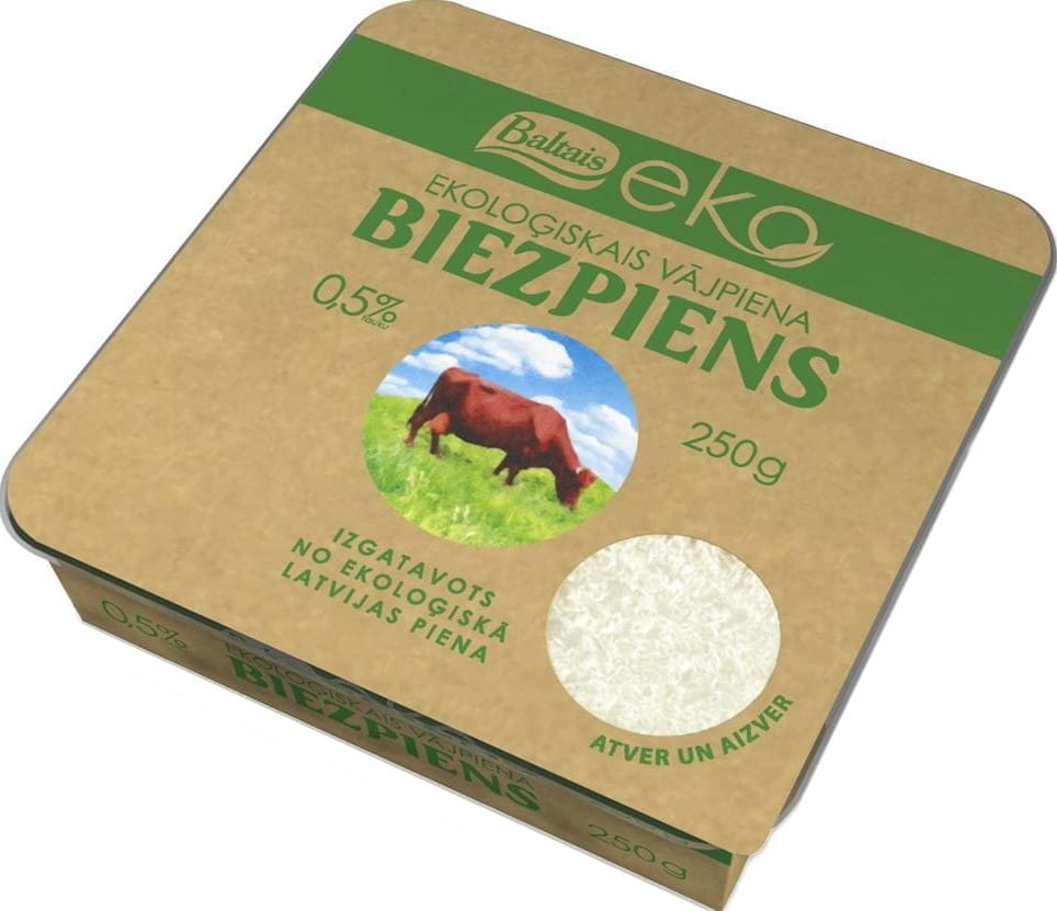 Magerer Hüttenkäse (0,5 % Fett) BIO 250 g - BALTAIS ECO