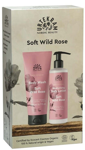 Geschenkset Duschgel und Bodylotion mit Rosenextrakt BIO 445ml URTEKRAM