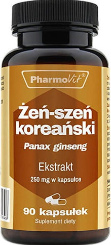 Ginseng - Koreanischer Ginseng Panax Ginseng 4:1 Extrakt 250mg 90 Kapseln PHARMOVIT