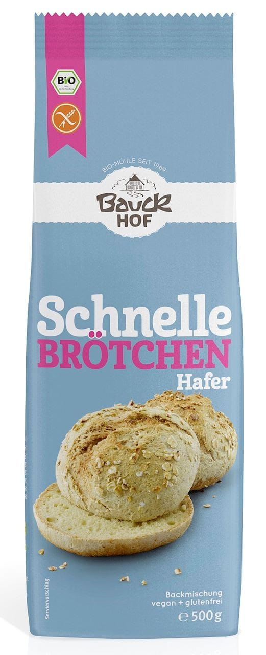 BIO Glutenfreie Mischung zum Aufbacken von Brötchen 500 g - BAUCK HOF