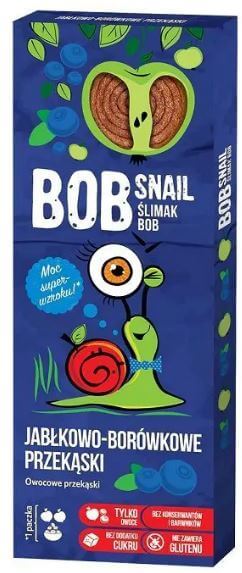 Snack Apfel- und Heidelbeer-Snacks 30 g BOB SNAIL