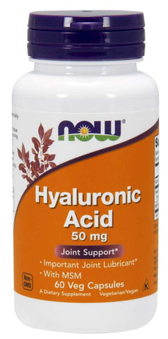 Hyaluronsäure mit MSM Hyaluronsäure 50 MG und MSM 450 MG 60 Kapseln NOW FOODS