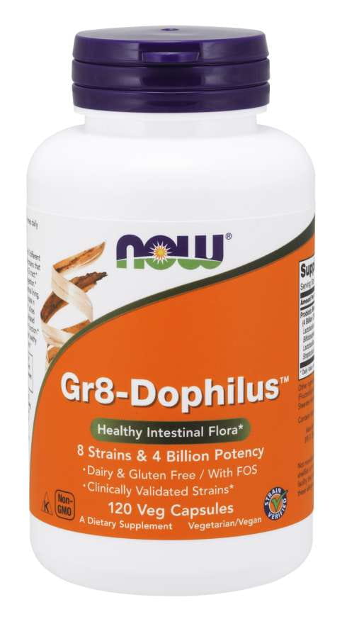 Gr8dophilus Probiotikum 120 Kapseln NOW FOODS