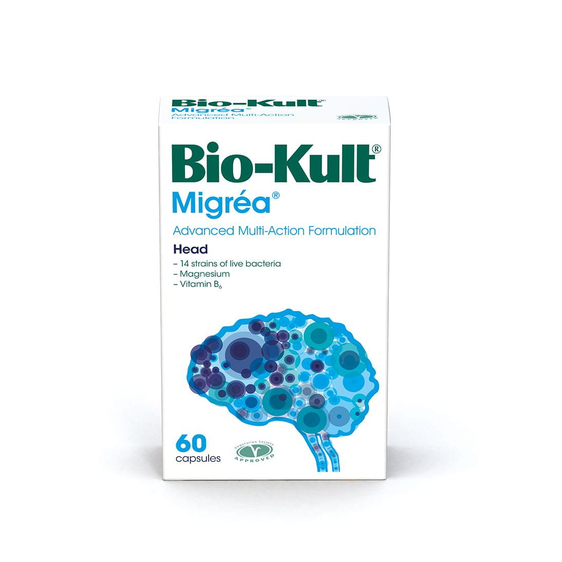Migrea Magnesium und Vitamin B6 und 14 Bakterienstämme 60 Kapseln BIO - KULT