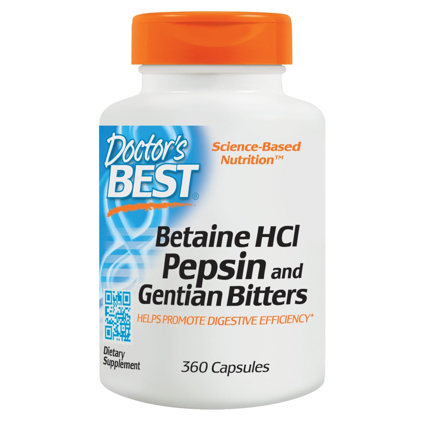 Betain HCL und Pepsin und Enzianwurzel 360 Kapseln DOCTOR'S BEST